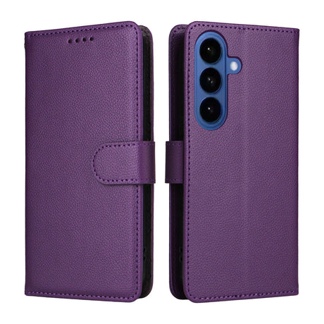 Samsung Galaxy S26 EIDERWOOD Kunstskinn Flip Deksel m. Strop - Lilla