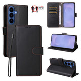 Samsung Galaxy S26 EIDERWOOD Kunstskinn Flip Deksel m. Strop - Svart