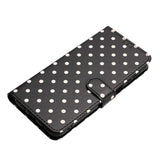 EIDERWOOD iPhone 17 Kunstskinn Flip Deksel m. Polka Design - Svart