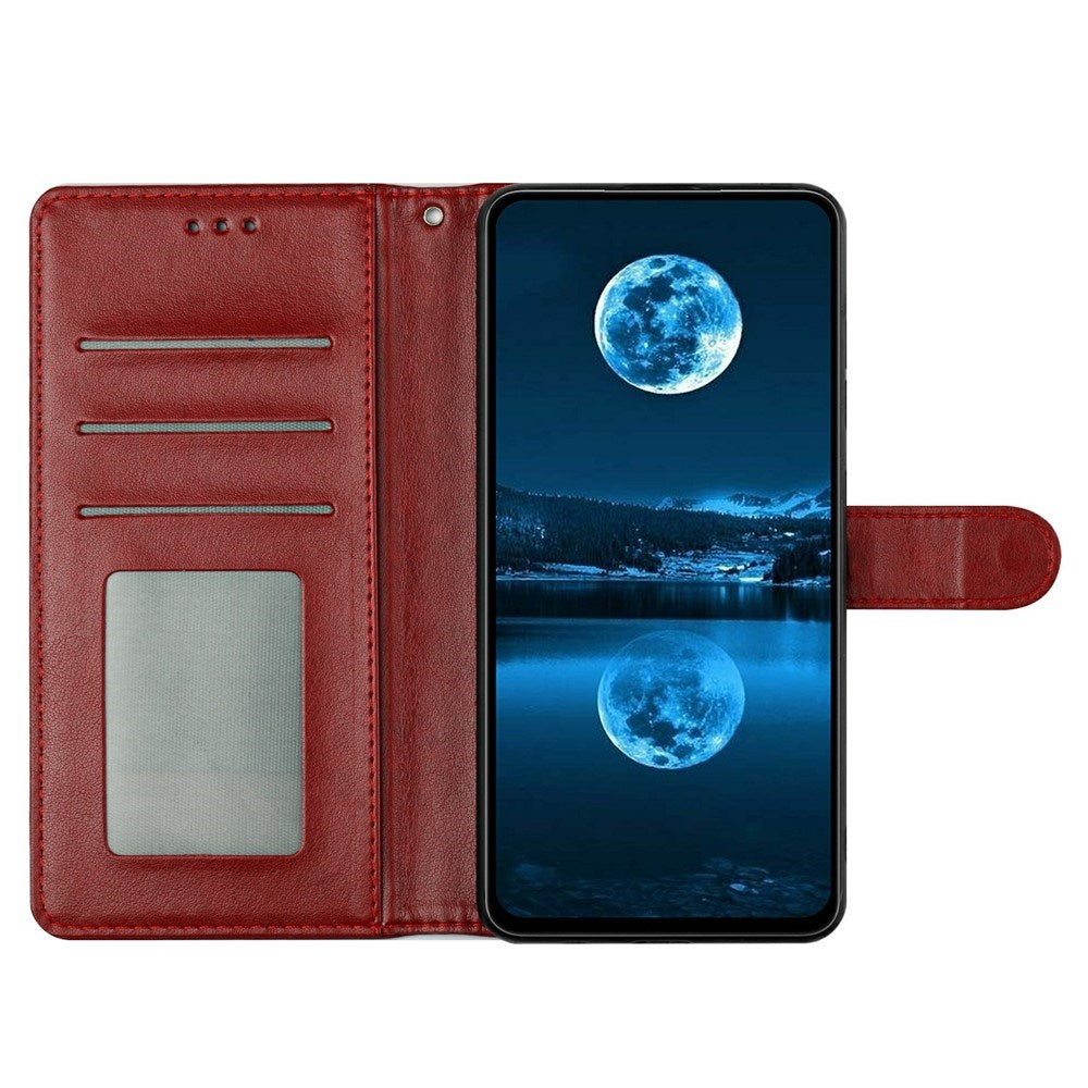 Samsung Galaxy S26 Ultra EIDERWOOD Kunstskinn Deksel med Stropp & Kortholder – Rød