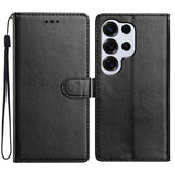 Samsung Galaxy S26 Ultra EIDERWOOD Kunstskinn Deksel med Stropp & Kortholder – Svart