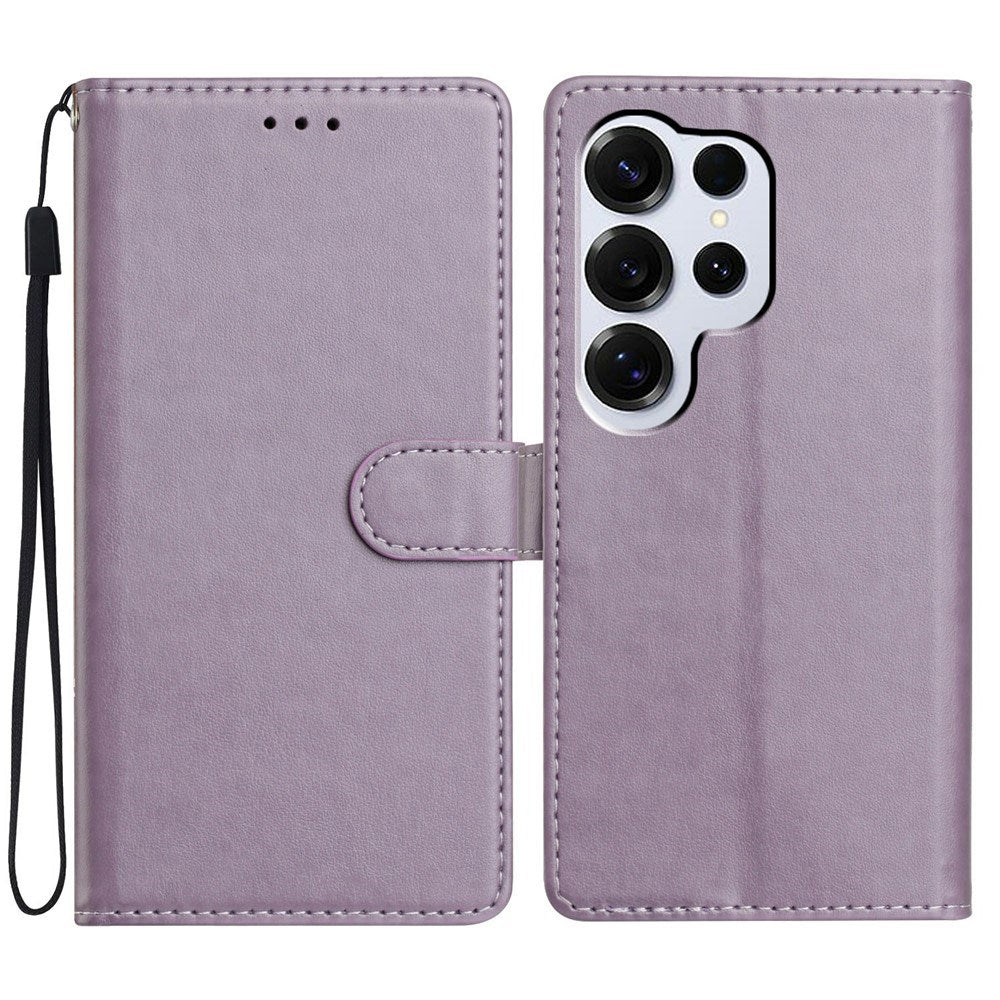 Samsung Galaxy S26 Ultra EIDERWOOD Kunstskinn Deksel med Stropp & Kortholder – Lilla