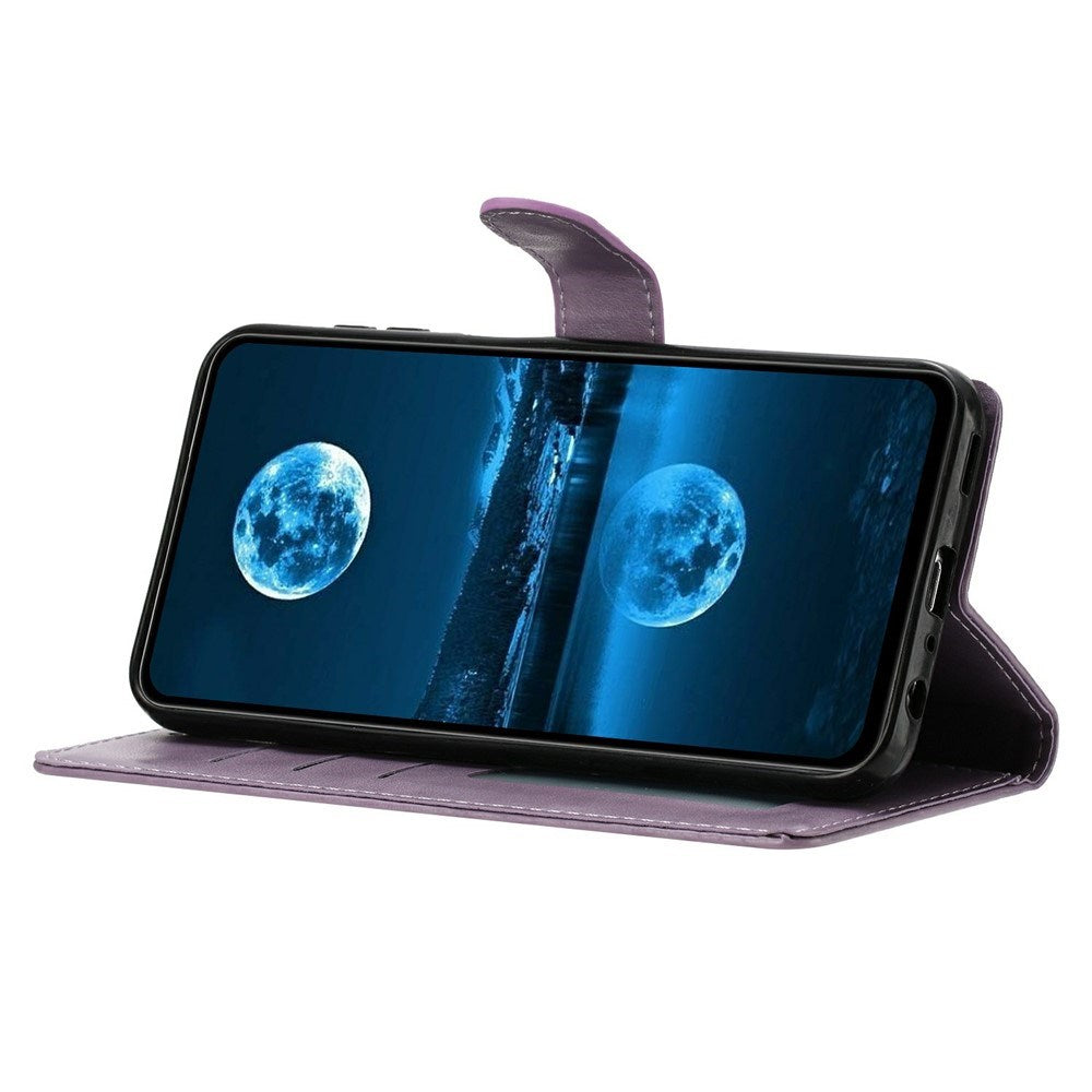 Samsung Galaxy S26 Ultra EIDERWOOD Kunstskinn Deksel med Stropp & Kortholder – Lilla