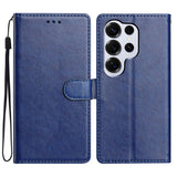 Samsung Galaxy S26 Ultra EIDERWOOD Kunstskinn Deksel med Stropp & Kortholder – Blå