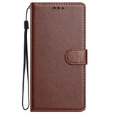 Samsung Galaxy S26 Ultra EIDERWOOD Kunstskinn Deksel med Stropp & Kortholder – Brun