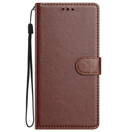 Samsung Galaxy S26 Ultra EIDERWOOD Kunstskinn Deksel med Stropp & Kortholder – Brun