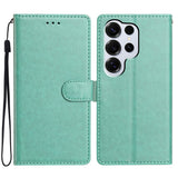 Samsung Galaxy S26 Ultra EIDERWOOD Kunstskinn Deksel med Stropp & Kortholder – Grønn