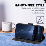 Honor Magic8 Lite EIDERWOOD Kunstskinn Flip Deksel m. Kortlomme & Stativfunksjon - Svart
