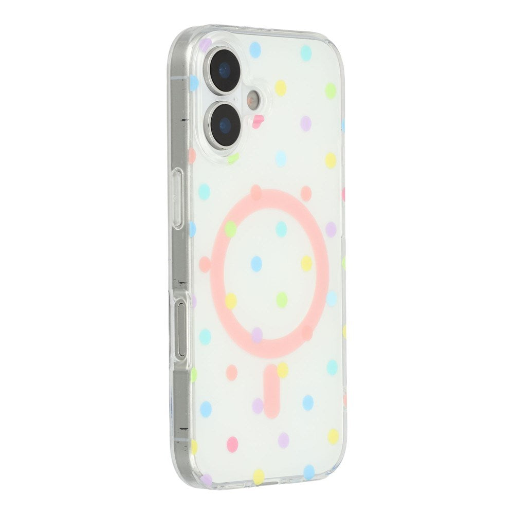EIDERWOOD iPhone 17 Hybrid Deksel med Polka Design - MagSafe Kompatibel - Gjennomsiktig / Multi