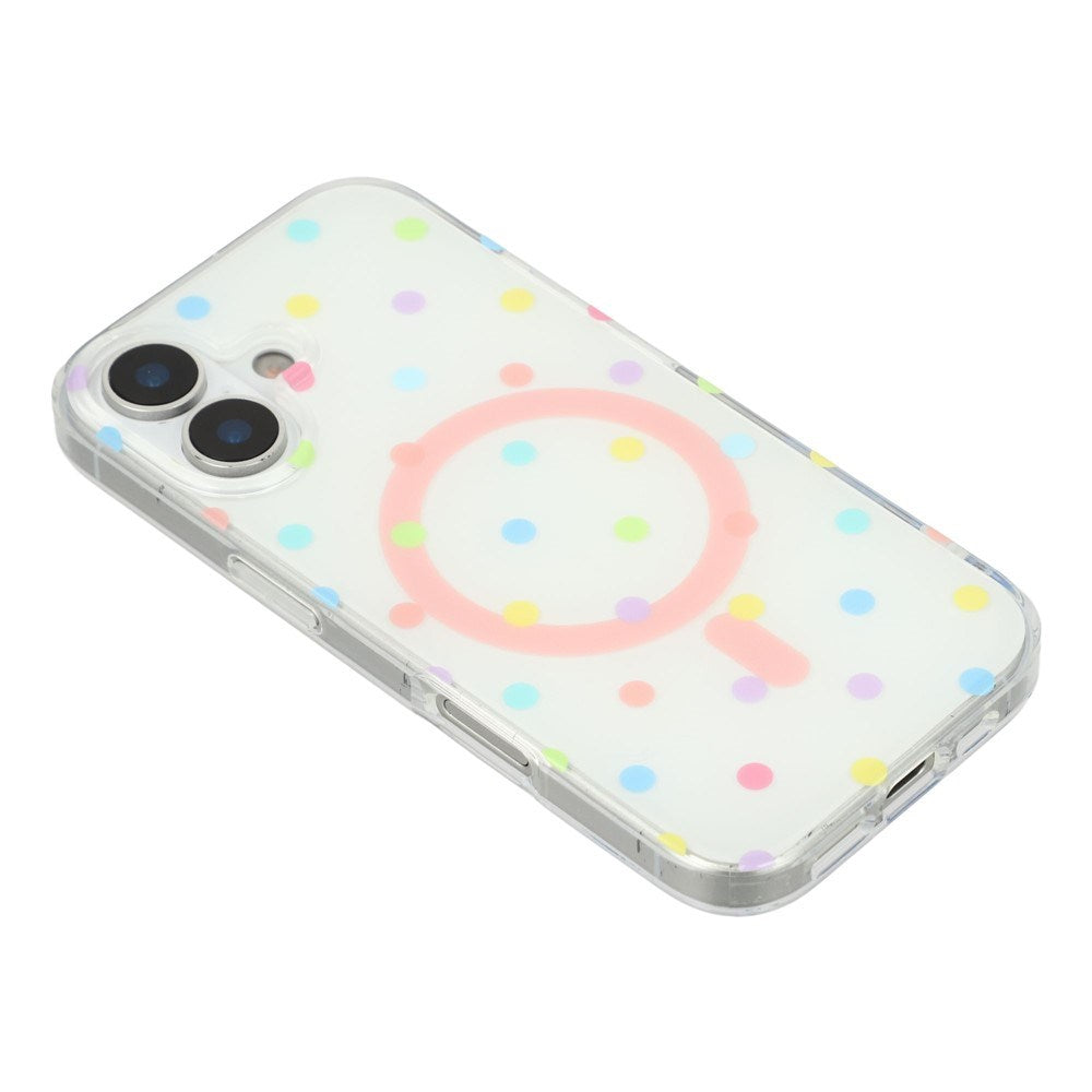 EIDERWOOD iPhone 17 Hybrid Deksel med Polka Design - MagSafe Kompatibel - Gjennomsiktig / Multi
