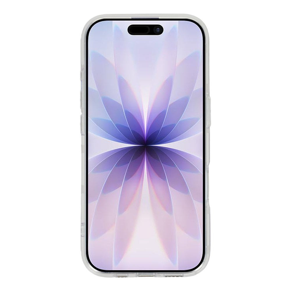 EIDERWOOD iPhone 17 Hybrid Deksel med Polka Design - MagSafe Kompatibel - Gjennomsiktig / Rosa