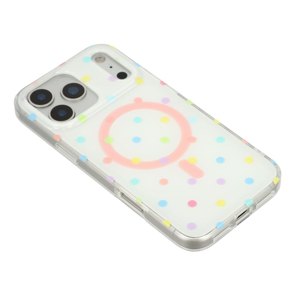 EIDERWOOD iPhone 17 Pro Hybrid Deksel med Polka Design - MagSafe Kompatibel - Gjennomsiktig / Multi