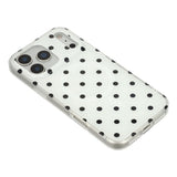 EIDERWOOD iPhone 17 Pro Max Hybrid Deksel med Polka Design - MagSafe Kompatibel - Gjennomsiktig / Svart