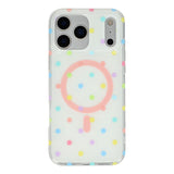 EIDERWOOD iPhone 17 Pro Max Hybrid Deksel med Polka Design - MagSafe Kompatibel - Gjennomsiktig / Multi