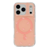 EIDERWOOD iPhone 17 Pro Max Hybrid Deksel med Polka Design - MagSafe Kompatibel - Gjennomsiktig / Rosa