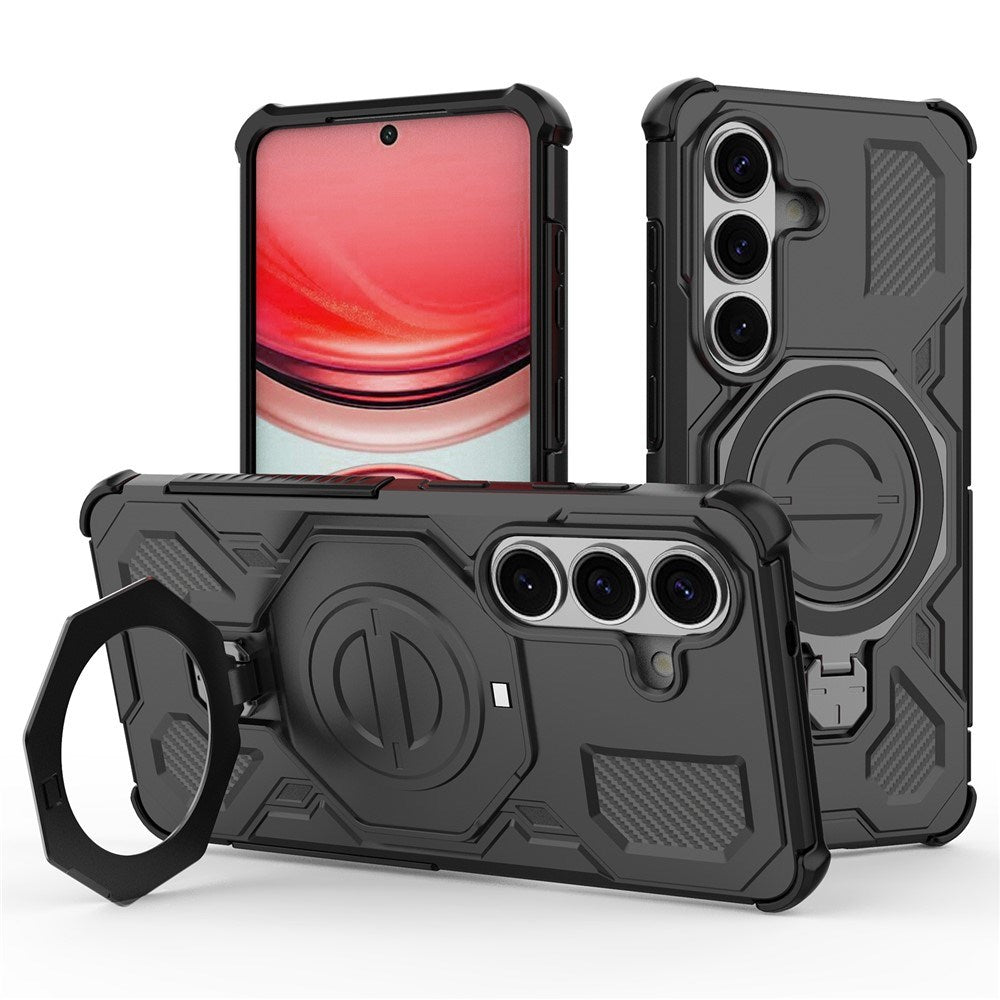 Samsung Galaxy S26 EIDERWOOD Håndverker Deksel m. Roterende Kickstand - Svart