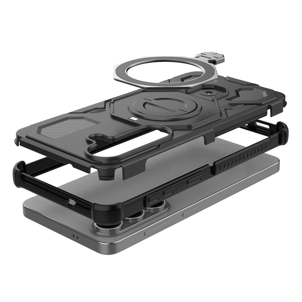 Samsung Galaxy S26 EIDERWOOD Håndverker Deksel m. Roterende Kickstand - Svart