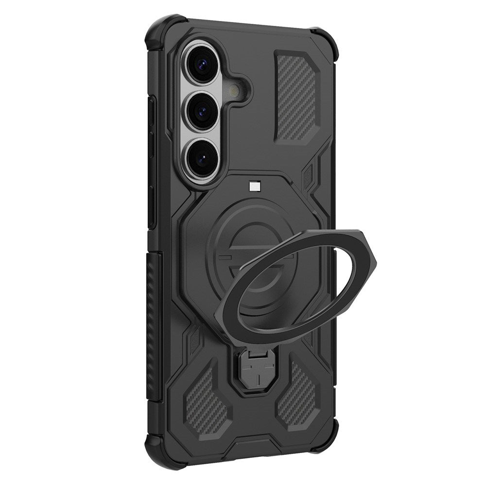 Samsung Galaxy S26 EIDERWOOD Håndverker Deksel m. Roterende Kickstand - Svart