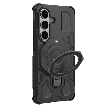 Samsung Galaxy S26 EIDERWOOD Håndverker Deksel m. Roterende Kickstand - Svart