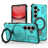 Samsung Galaxy S26 EIDERWOOD Håndverker Deksel m. Roterende Kickstand - Turkis