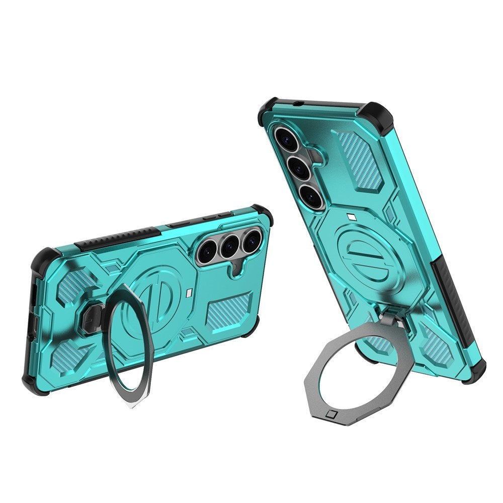 Samsung Galaxy S26 EIDERWOOD Håndverker Deksel m. Roterende Kickstand - Turkis