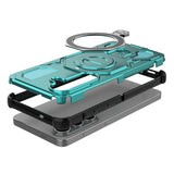 Samsung Galaxy S26 EIDERWOOD Håndverker Deksel m. Roterende Kickstand - Turkis