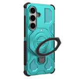 Samsung Galaxy S26 EIDERWOOD Håndverker Deksel m. Roterende Kickstand - Turkis