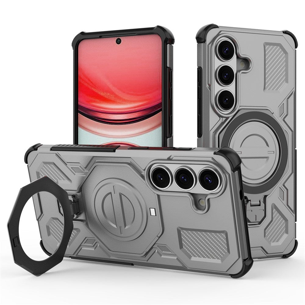Samsung Galaxy S26 EIDERWOOD Håndverker Deksel m. Roterende Kickstand - Grå