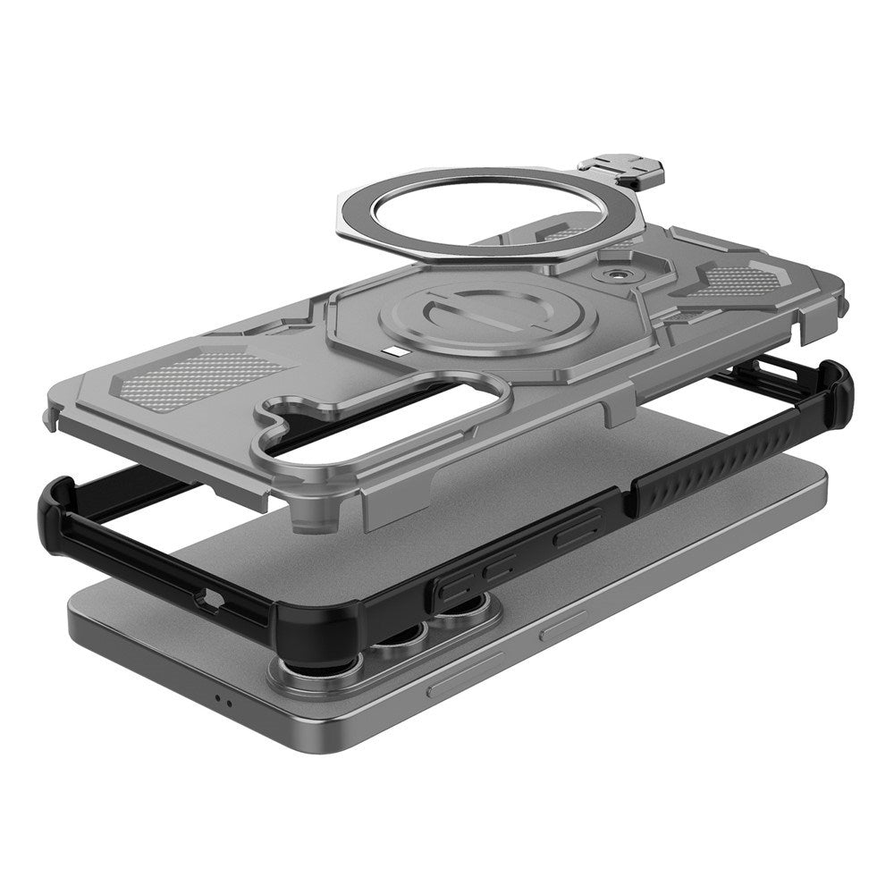 Samsung Galaxy S26 EIDERWOOD Håndverker Deksel m. Roterende Kickstand - Grå
