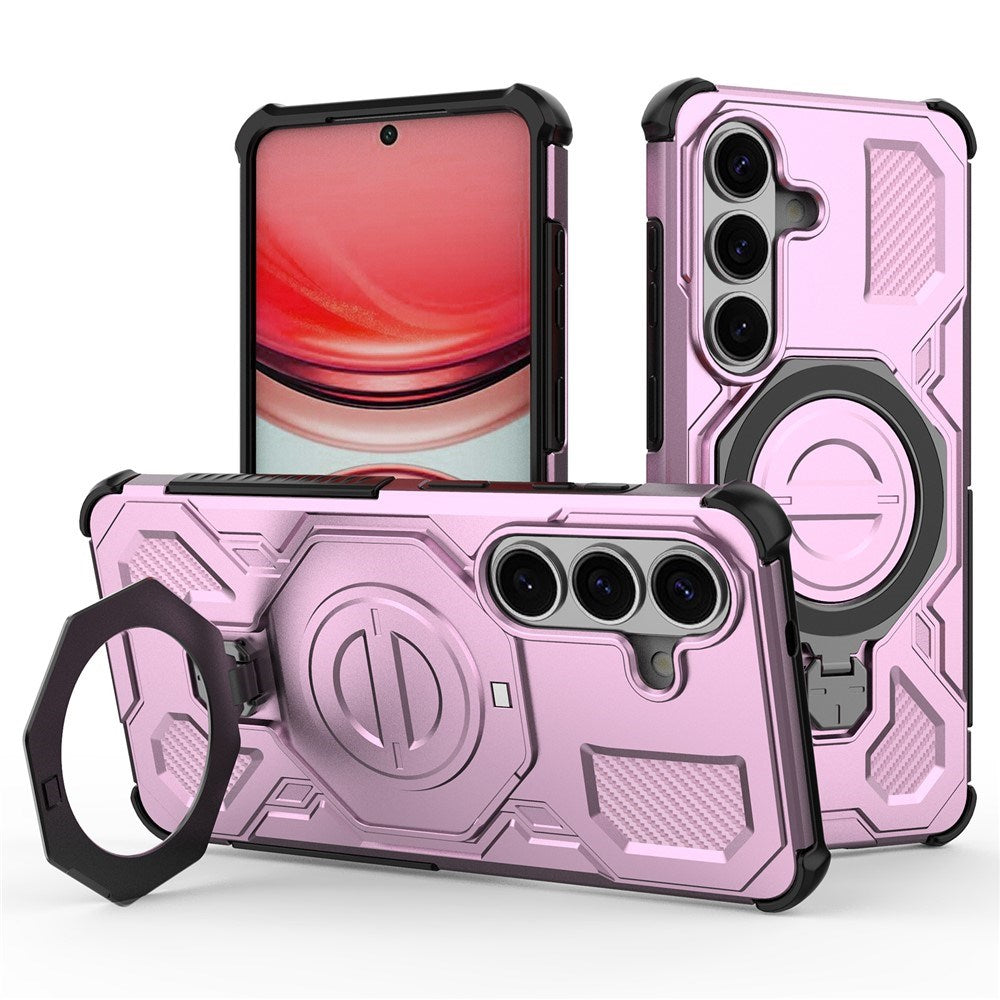 Samsung Galaxy S26 EIDERWOOD Håndverker Deksel m. Roterende Kickstand - Rosa