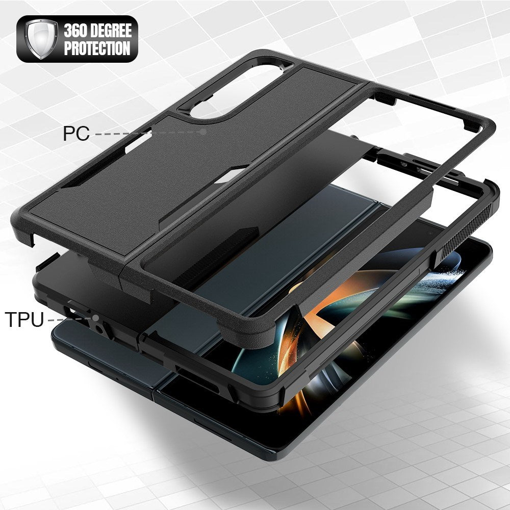 EIDERWOOD Samsung Galaxy Z Fold4 (5G) Hybrid Håndverker Deksel - Svart