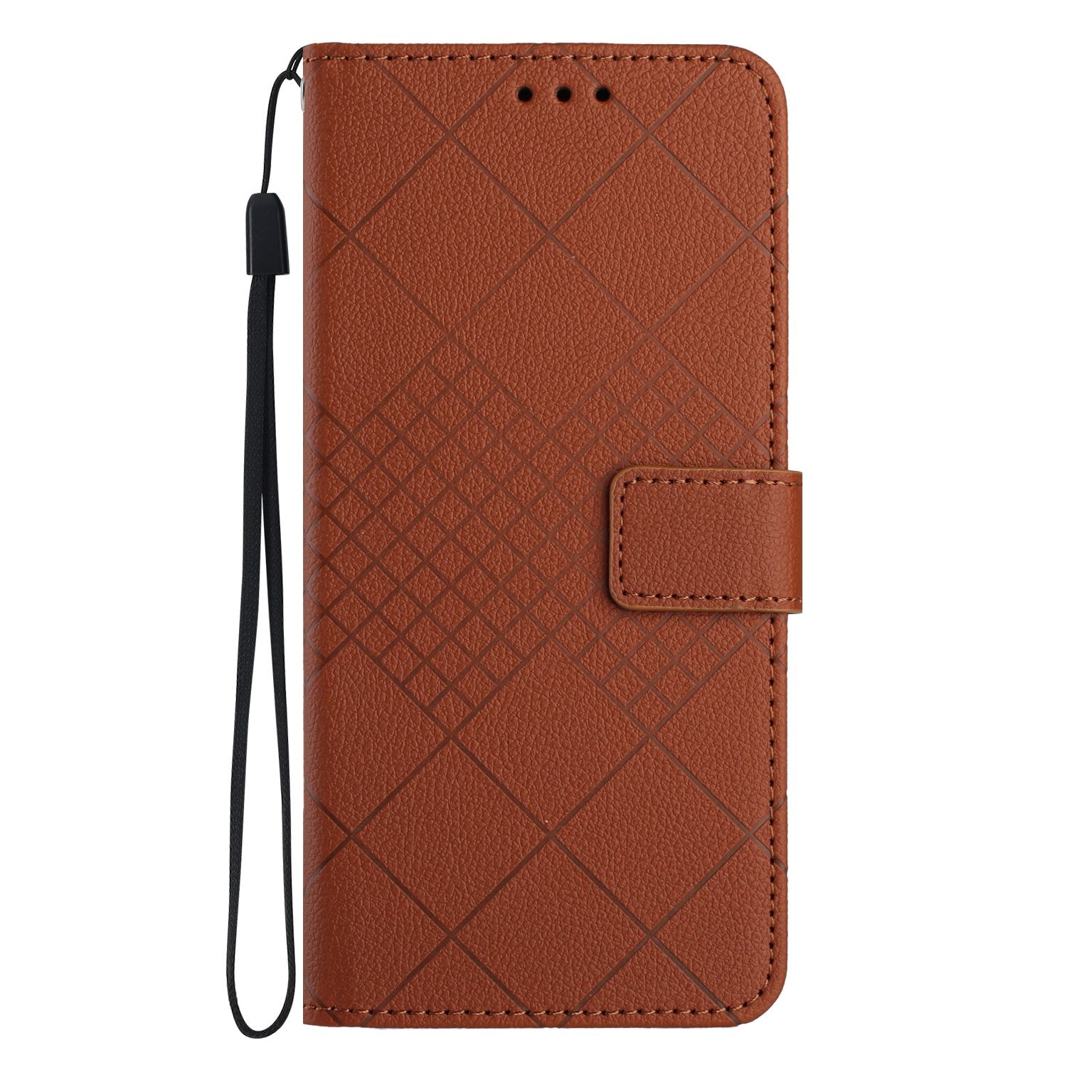 EIDERWOOD OnePlus 15 Flip Deksel i Kunstskinn med Trykk – Brun