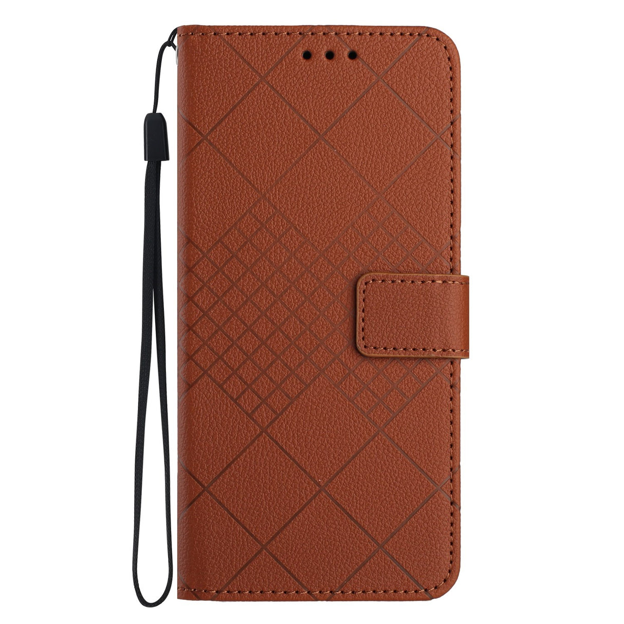 EIDERWOOD OnePlus 15 Flip Deksel i Kunstskinn med Trykk – Brun