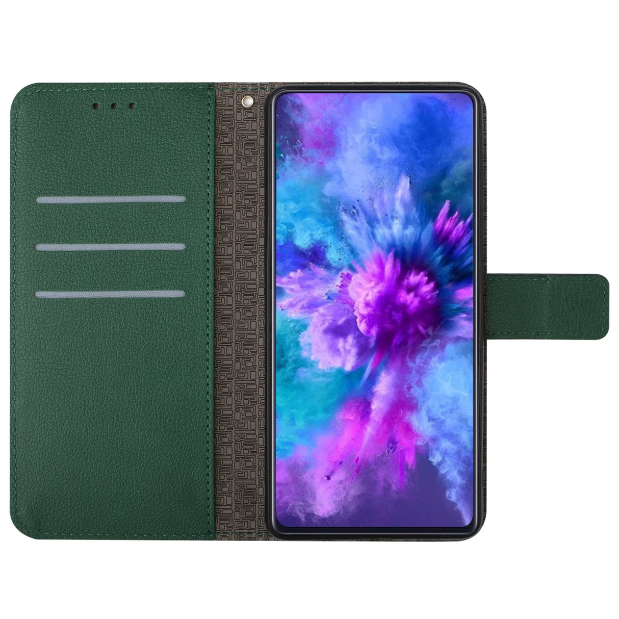 EIDERWOOD OnePlus 15 Flip Deksel i Kunstskinn med Trykk – Grønn