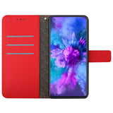 EIDERWOOD OnePlus 15 Flip Deksel i Kunstskinn med Trykk – Rød