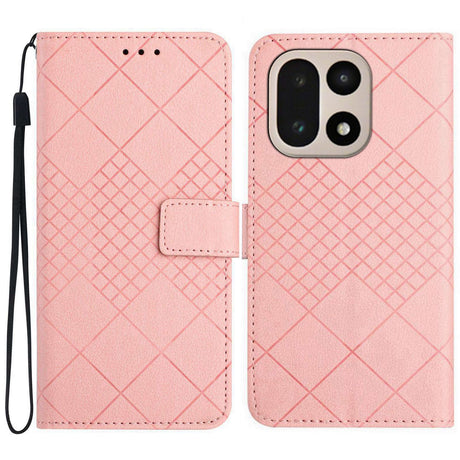 EIDERWOOD OnePlus 15 Flip Deksel i Kunstskinn med Trykk – Rosa
