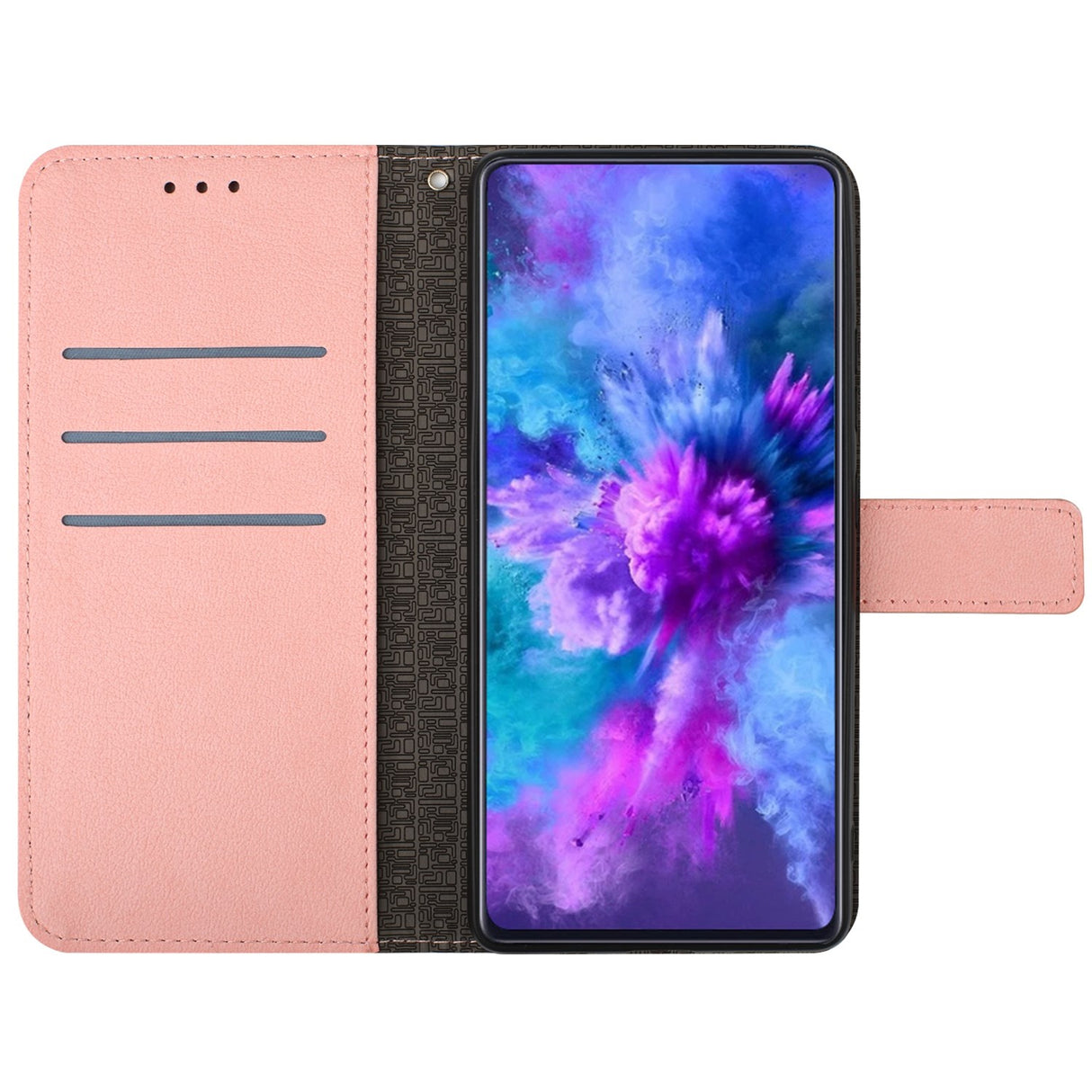 EIDERWOOD OnePlus 15 Flip Deksel i Kunstskinn med Trykk – Rosa