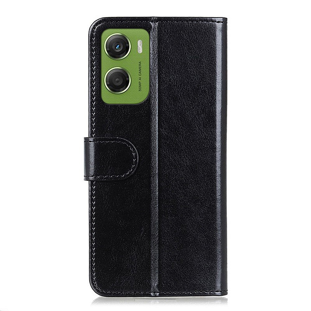 Motorola Moto G06 EIDERWOOD Kunstlær Flip Deksel m. Kortholder - Svart