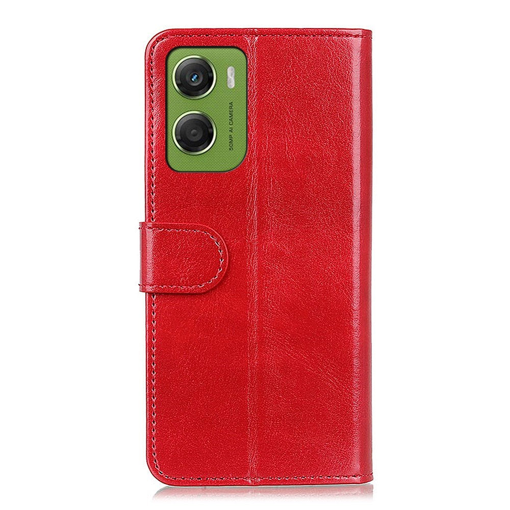 Motorola Moto G06 EIDERWOOD Kunstlær Flip Deksel m. Kortholder - Rød