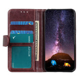 Motorola Moto G06 EIDERWOOD Kunstlær Flip Deksel m. Kortholder - Brun