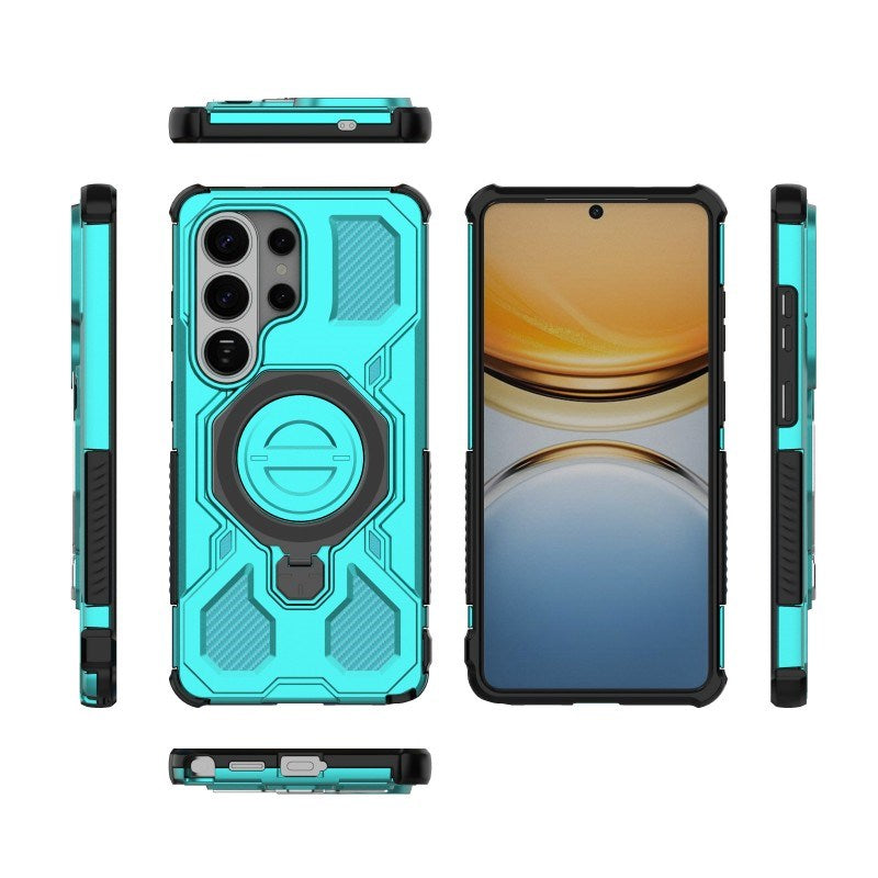 Samsung Galaxy S26 Ultra Håndverker Deksel med Kickstand - inkl. 2 x Skjermbeskyttere - Turkis