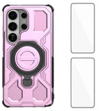 Samsung Galaxy S26 Ultra Håndverker Deksel med Kickstand - inkl. 2 x Skjermbeskyttere - Rosa