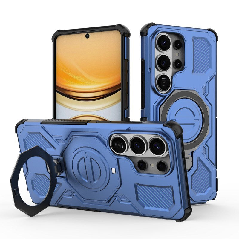 Samsung Galaxy S26 Ultra Håndverker Deksel med Kickstand - inkl. 2 x Skjermbeskyttere - Blå
