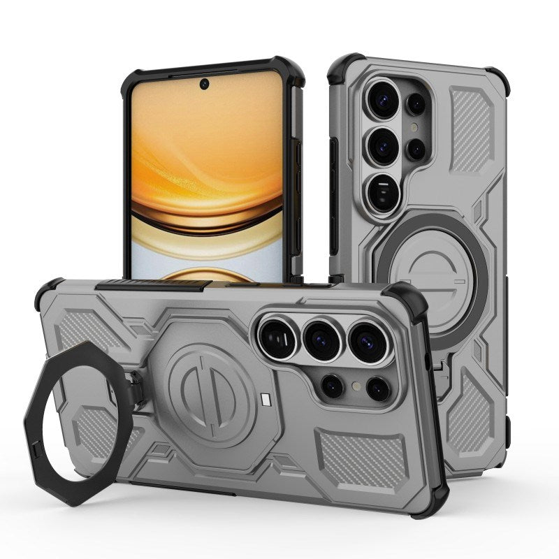 Samsung Galaxy S26 Ultra Håndverker Deksel med Kickstand - inkl. 2 x Skjermbeskyttere - Grå