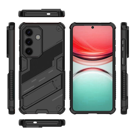 Samsung Galaxy S26 EIDERWOOD Hybrid Håndverker Deksel m. Kickstand - Svart