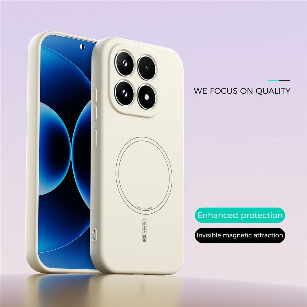 Xiaomi 17 Silikon Deksel - MagSafe  Kompatibel - Beige