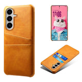 Samsung Galaxy S26 EIDERWOOD Kunstskinn Deksel m. Kortholder - Oransje