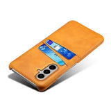 Samsung Galaxy S26 EIDERWOOD Kunstskinn Deksel m. Kortholder - Oransje