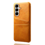 Samsung Galaxy S26 EIDERWOOD Kunstskinn Deksel m. Kortholder - Oransje