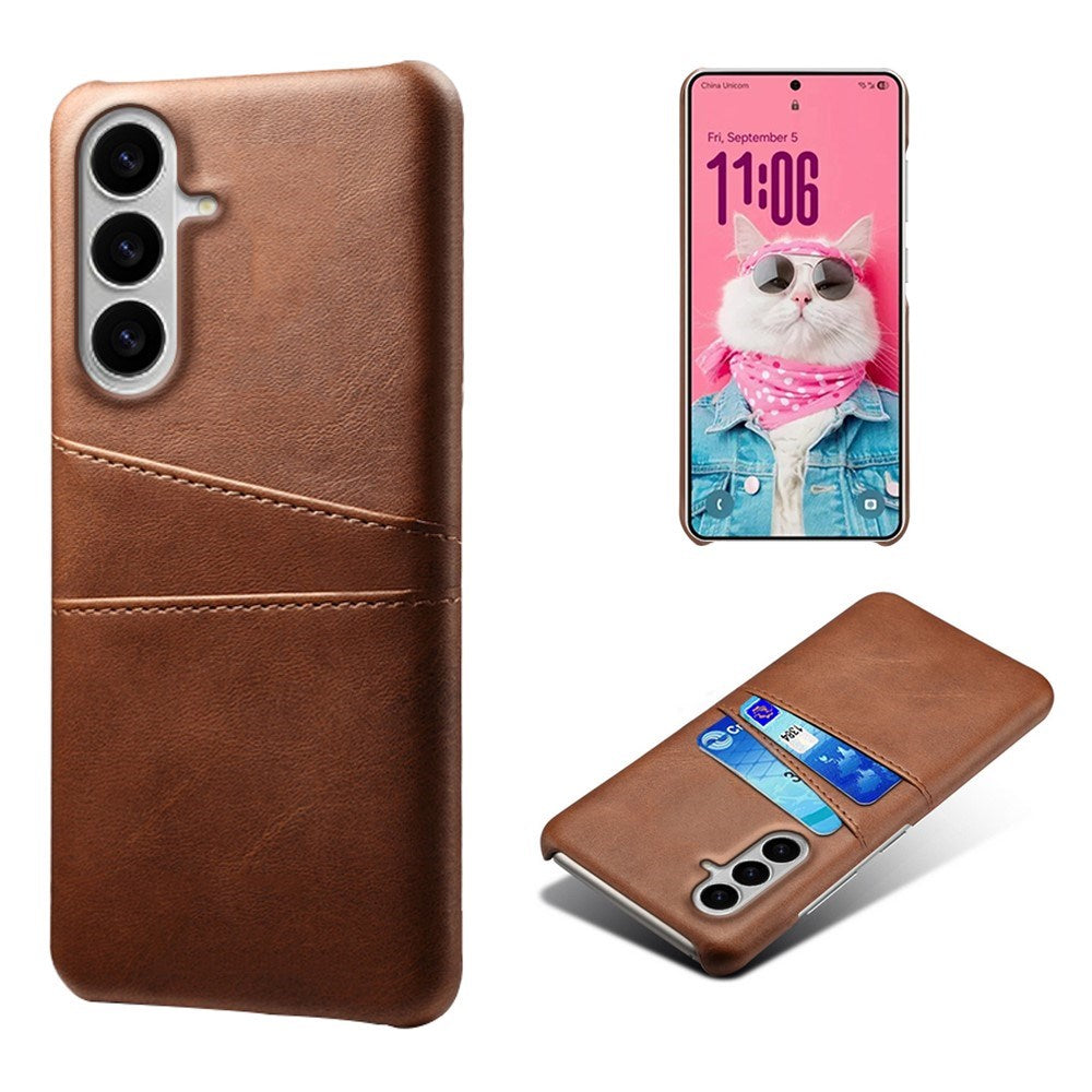 Samsung Galaxy S26 EIDERWOOD Kunstskinn Deksel m. Kortholder - Brun
